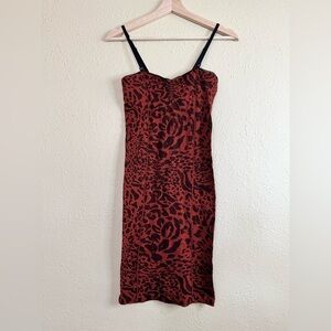 Intimately x Free People | Leopard Bodycon Dress with Shelf Bra - Size XS / S